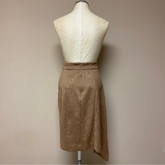 Vintage Embossed Neoprene Asymmetrical Skirt - Picture 3 of 6